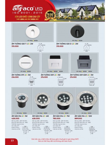 CATALOGUE ĐÈN ANFACO THÁNG 09.2025