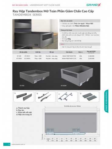 CATALOGUE THIẾT BỊ PHỤ KIỆN BẾP GRANDX 2026