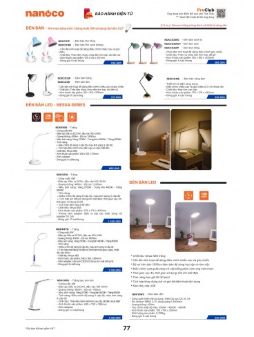 CATALOGUE THIẾT BỊ ĐIỆN PANASONIC & NANOCO T10.2026