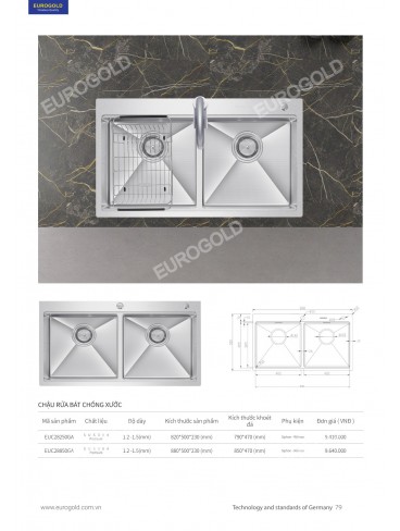 CATALOGUE THIẾT BỊ BẾP EUROGOLD 2026