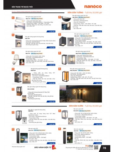 CATALOGUE THIẾT BỊ ĐIỆN PANASONIC & NANOCO T04.2026