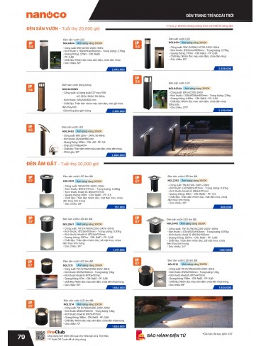 CATALOGUE THIẾT BỊ ĐIỆN PANASONIC & NANOCO T07.2026