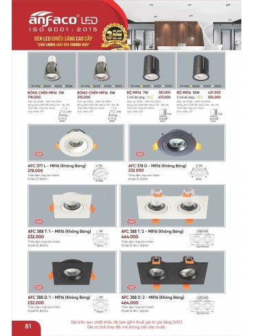 CATALOGUE ĐÈN ANFACO THÁNG 02.2026