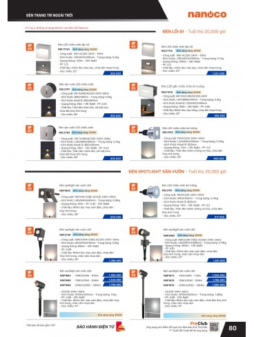 CATALOGUE THIẾT BỊ ĐIỆN PANASONIC & NANOCO T07.2026