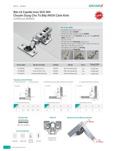 CATALOGUE THIẾT BỊ PHỤ KIỆN BẾP GRANDX 2026