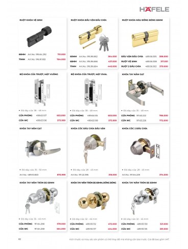 CATALOGUE THIẾT BỊ BẾP HAFELE 2026