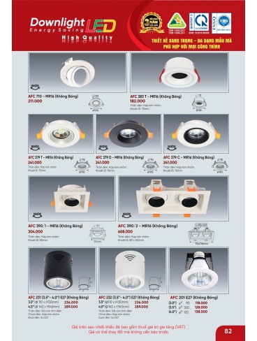 CATALOGUE ĐÈN ANFACO THÁNG 09.2025