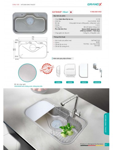CATALOGUE THIẾT BỊ THIẾT BỊ BẾP GRANDX 2026