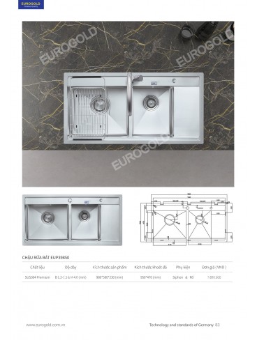 CATALOGUE THIẾT BỊ BẾP EUROGOLD 2026