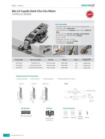 CATALOGUE THIẾT BỊ PHỤ KIỆN BẾP GRANDX 2026