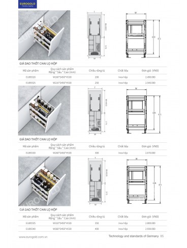CATALOGUE PHỤ KIỆN BẾP EUROGOLD 2026