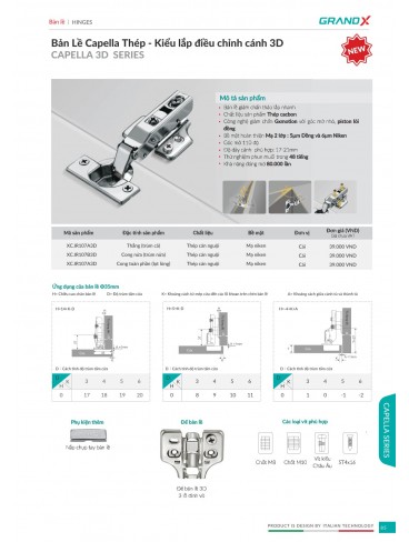 CATALOGUE THIẾT BỊ PHỤ KIỆN BẾP GRANDX 2026