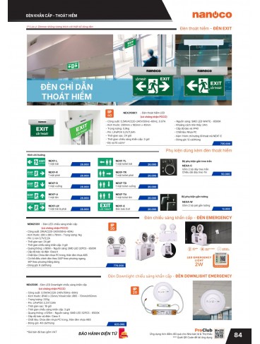 CATALOGUE THIẾT BỊ ĐIỆN PANASONIC & NANOCO T01.2026