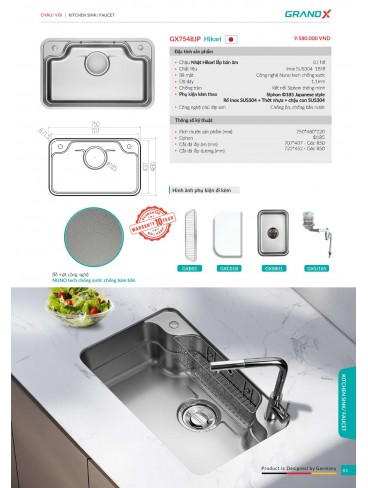CATALOGUE THIẾT BỊ THIẾT BỊ BẾP GRANDX 2026