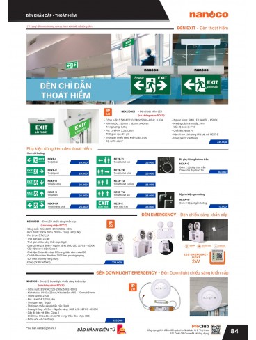 CATALOGUE THIẾT BỊ ĐIỆN PANASONIC & NANOCO T04.2026