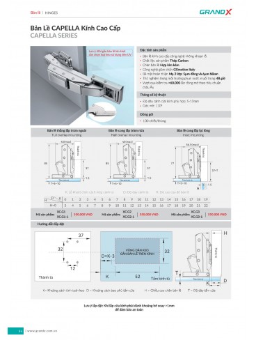 CATALOGUE THIẾT BỊ PHỤ KIỆN BẾP GRANDX 2026
