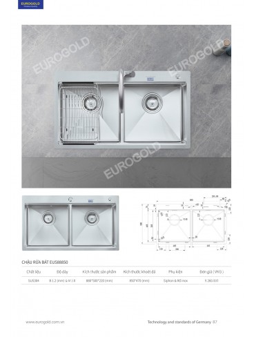 CATALOGUE THIẾT BỊ BẾP EUROGOLD 2026