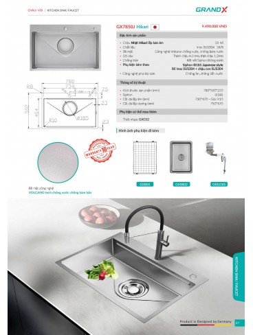 CATALOGUE THIẾT BỊ THIẾT BỊ BẾP GRANDX 2026
