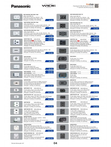 CATALOGUE THIẾT BỊ ĐIỆN PANASONIC & NANOCO T10.2026