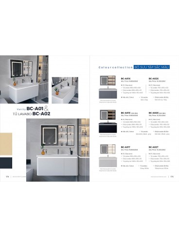 CATALOGUE TỦ LAVABO BOSSCO 