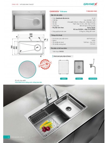 CATALOGUE THIẾT BỊ THIẾT BỊ BẾP GRANDX 2026