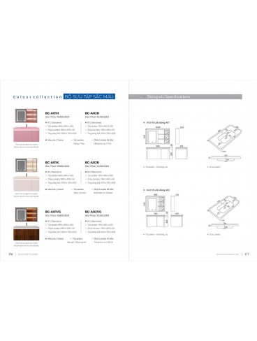 CATALOGUE TỦ LAVABO BOSSCO 