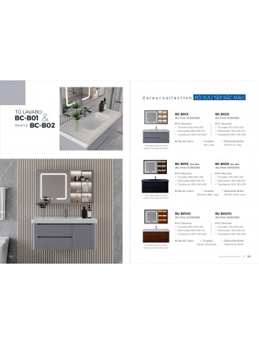 CATALOGUE TỦ LAVABO BOSSCO 