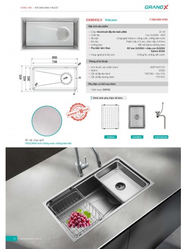CATALOGUE THIẾT BỊ THIẾT BỊ BẾP GRANDX 2026