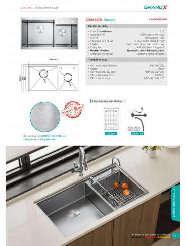 CATALOGUE THIẾT BỊ THIẾT BỊ BẾP GRANDX 2026
