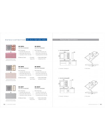 CATALOGUE TỦ LAVABO BOSSCO 