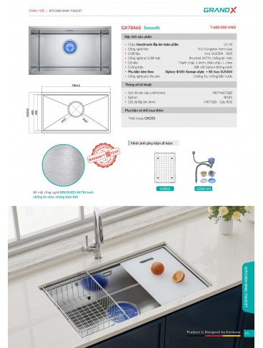 CATALOGUE THIẾT BỊ THIẾT BỊ BẾP GRANDX 2026