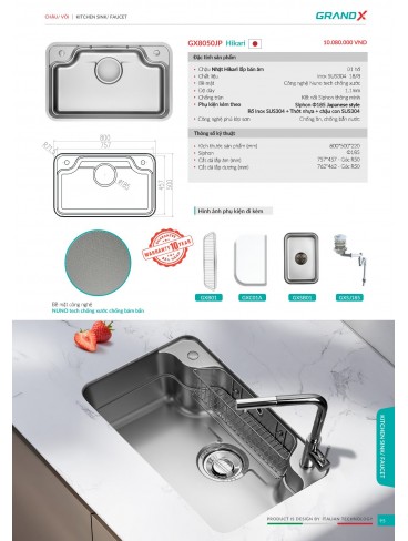 CATALOGUE THIẾT BỊ PHỤ KIỆN BẾP GRANDX 2026