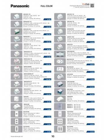 CATALOGUE THIẾT BỊ ĐIỆN PANASONIC & NANOCO T10.2026