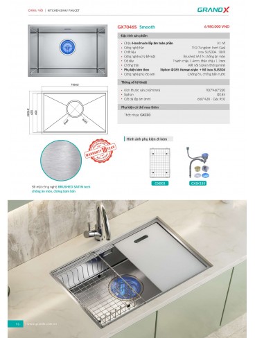 CATALOGUE THIẾT BỊ THIẾT BỊ BẾP GRANDX 2026