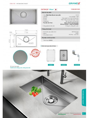 CATALOGUE THIẾT BỊ PHỤ KIỆN BẾP GRANDX 2026