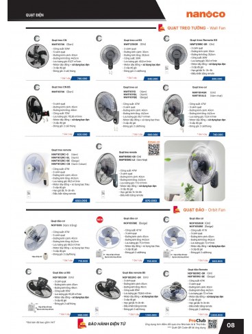 CATALOGUE THIẾT BỊ ĐIỆN PANASONIC & NANOCO T07.2026