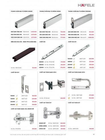 CATALOGUE THIẾT BỊ BẾP HAFELE 2026