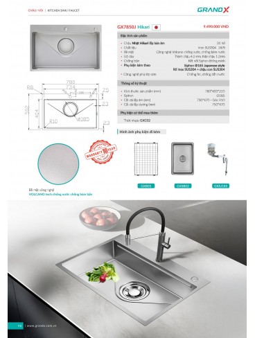 CATALOGUE THIẾT BỊ PHỤ KIỆN BẾP GRANDX 2026