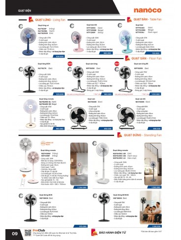 CATALOGUE THIẾT BỊ ĐIỆN PANASONIC & NANOCO T07.2026