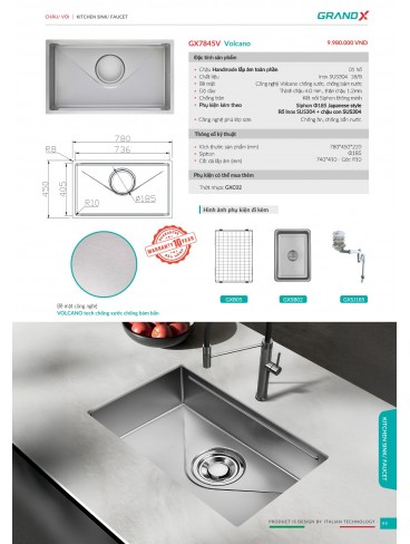 CATALOGUE THIẾT BỊ PHỤ KIỆN BẾP GRANDX 2026