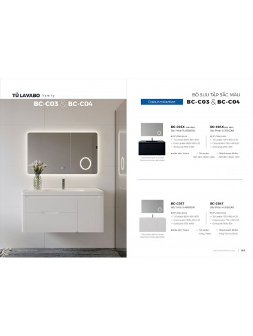 CATALOGUE TỦ LAVABO BOSSCO 