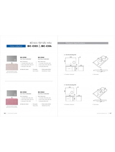 CATALOGUE TỦ LAVABO BOSSCO 