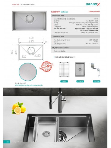 CATALOGUE THIẾT BỊ PHỤ KIỆN BẾP GRANDX 2026