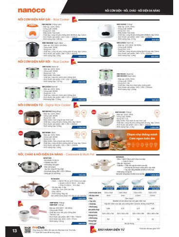 CATALOGUE THIẾT BỊ ĐIỆN PANASONIC & NANOCO T01.2026