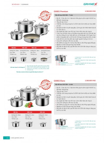 CATALOGUE THIẾT BỊ THIẾT BỊ BẾP GRANDX 2026