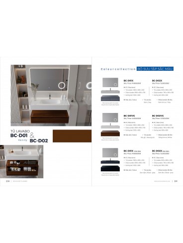 CATALOGUE TỦ LAVABO BOSSCO 