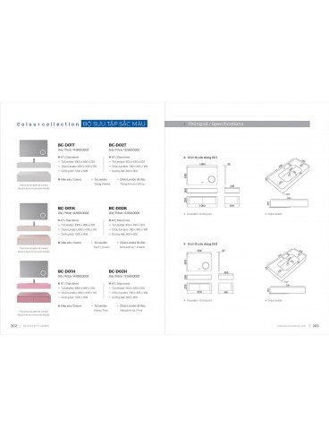 CATALOGUE TỦ LAVABO BOSSCO 