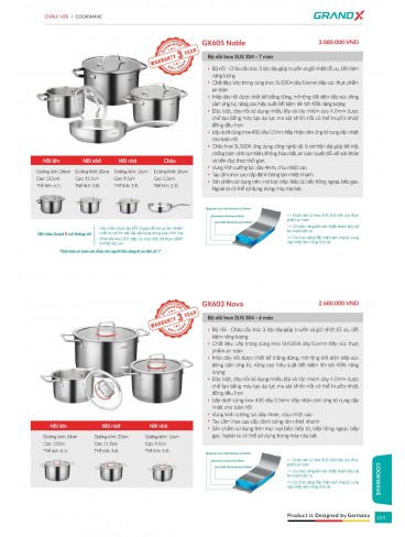 CATALOGUE THIẾT BỊ THIẾT BỊ BẾP GRANDX 2026