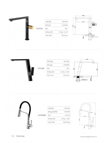 CATALOGUE THIẾT BỊ BẾP EUROGOLD 2026