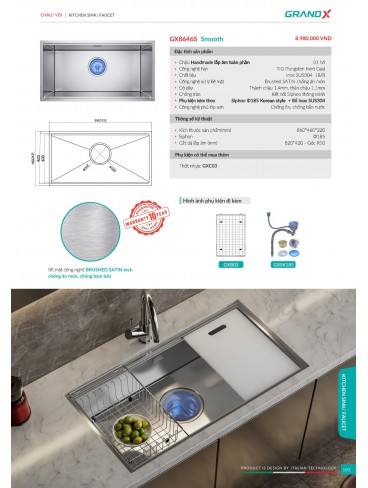 CATALOGUE THIẾT BỊ PHỤ KIỆN BẾP GRANDX 2026